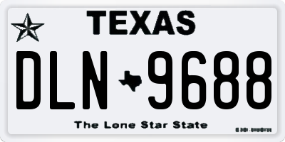 TX license plate DLN9688