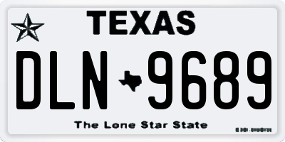 TX license plate DLN9689