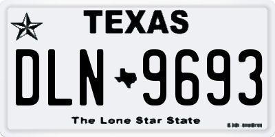 TX license plate DLN9693
