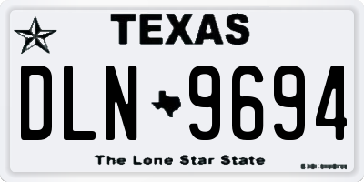 TX license plate DLN9694