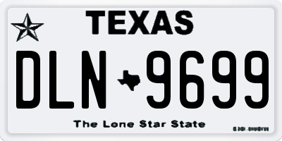 TX license plate DLN9699