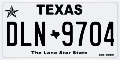 TX license plate DLN9704