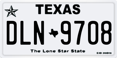 TX license plate DLN9708