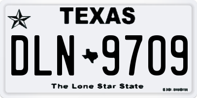 TX license plate DLN9709