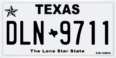 TX license plate DLN9711