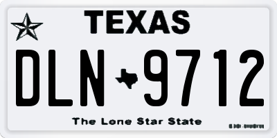 TX license plate DLN9712