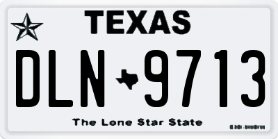TX license plate DLN9713