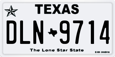 TX license plate DLN9714