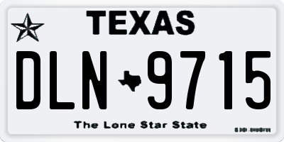 TX license plate DLN9715