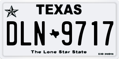 TX license plate DLN9717