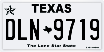 TX license plate DLN9719