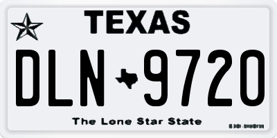 TX license plate DLN9720