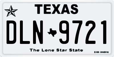 TX license plate DLN9721