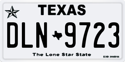 TX license plate DLN9723