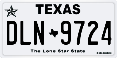 TX license plate DLN9724