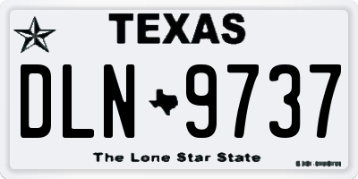 TX license plate DLN9737
