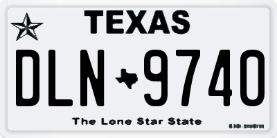 TX license plate DLN9740