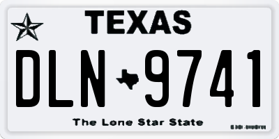 TX license plate DLN9741