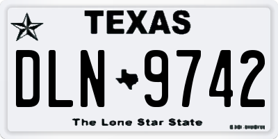 TX license plate DLN9742