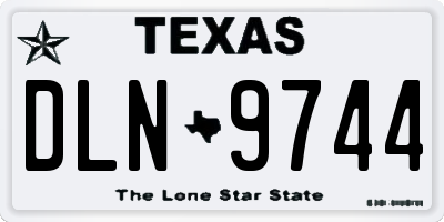 TX license plate DLN9744
