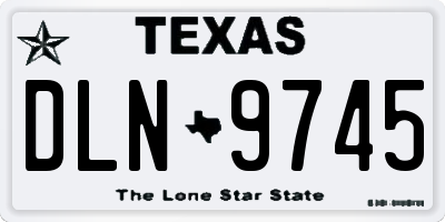 TX license plate DLN9745