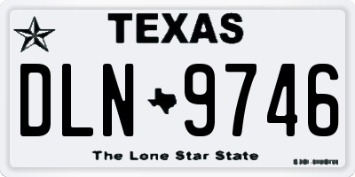 TX license plate DLN9746