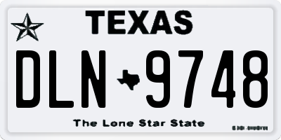 TX license plate DLN9748