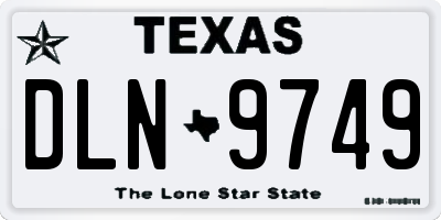 TX license plate DLN9749