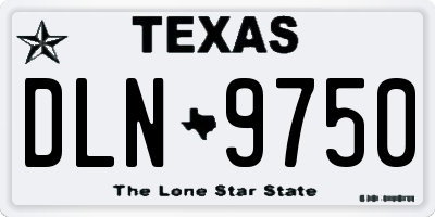 TX license plate DLN9750