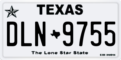 TX license plate DLN9755