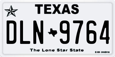 TX license plate DLN9764