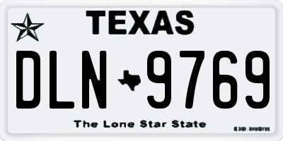 TX license plate DLN9769