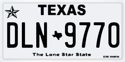 TX license plate DLN9770