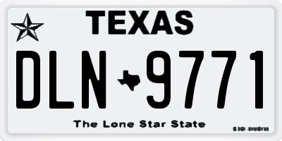 TX license plate DLN9771
