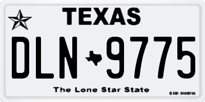 TX license plate DLN9775