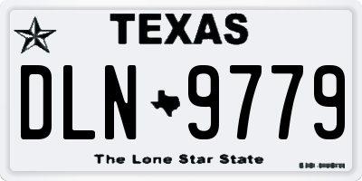 TX license plate DLN9779