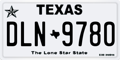TX license plate DLN9780