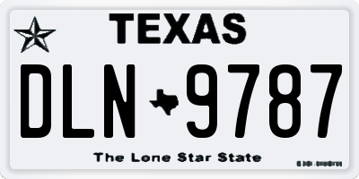 TX license plate DLN9787