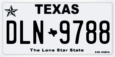 TX license plate DLN9788
