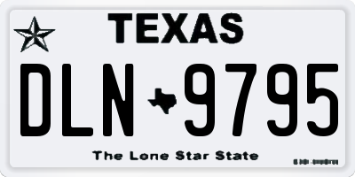 TX license plate DLN9795
