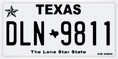 TX license plate DLN9811