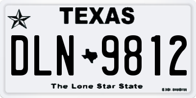 TX license plate DLN9812