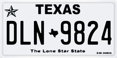 TX license plate DLN9824