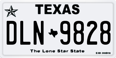 TX license plate DLN9828