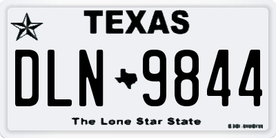 TX license plate DLN9844