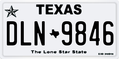TX license plate DLN9846