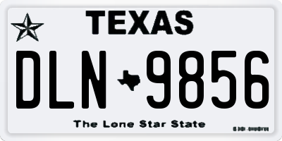 TX license plate DLN9856