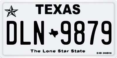 TX license plate DLN9879