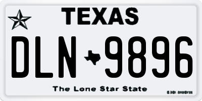 TX license plate DLN9896