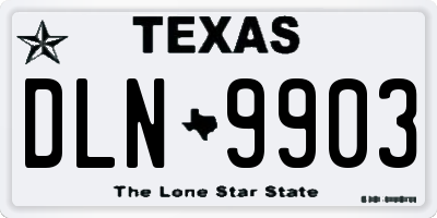 TX license plate DLN9903